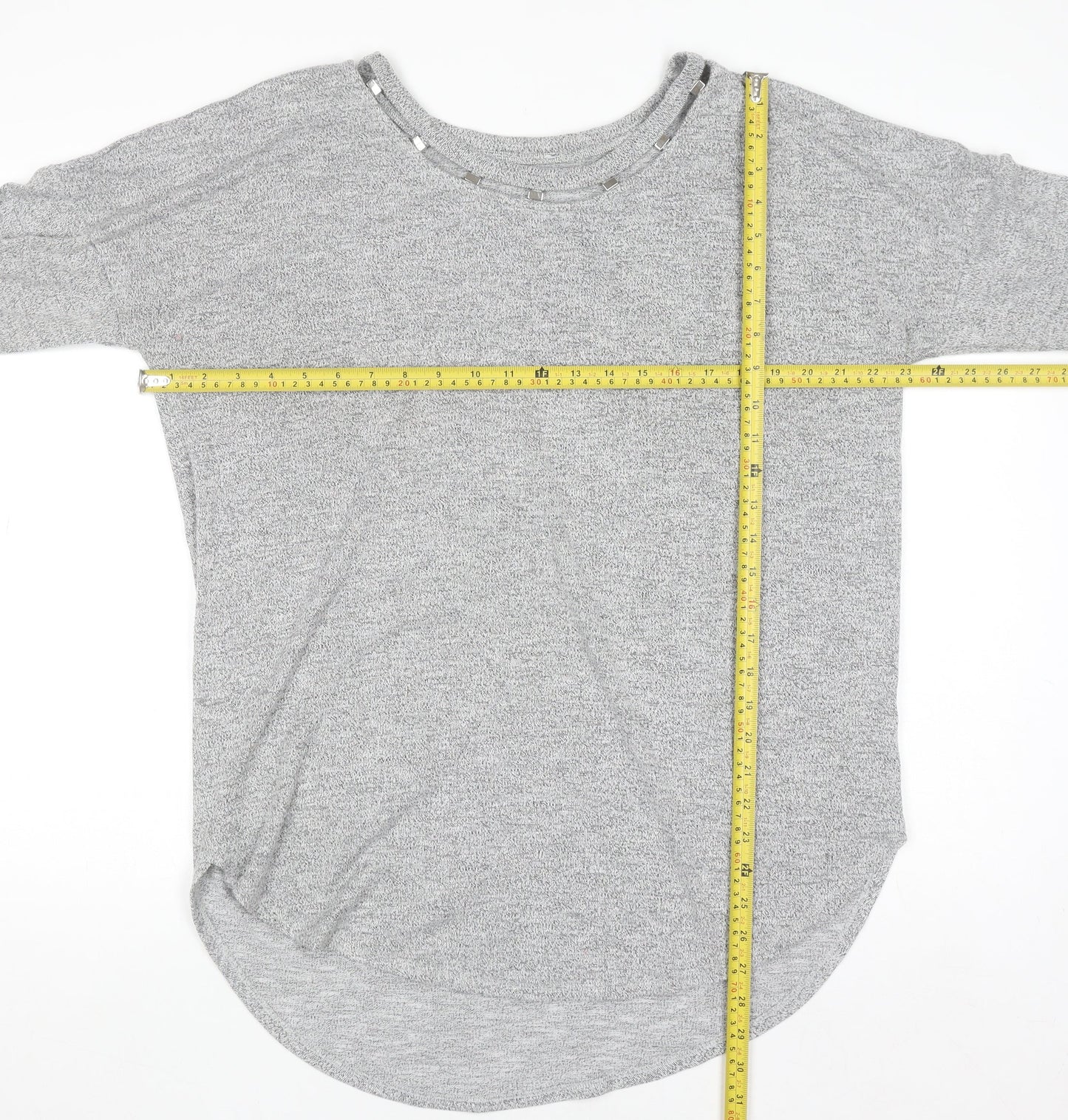 Womens UK Size L Matalan Grey Basic T-Shirt