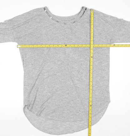 Womens UK Size L Matalan Grey Basic T-Shirt