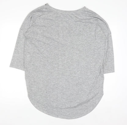 Womens UK Size L Matalan Grey Basic T-Shirt