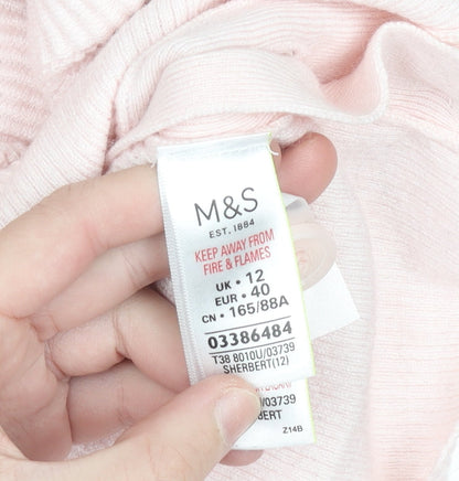 Womens UK Size 12 Marks and Spencer Pink Pullover Jumper