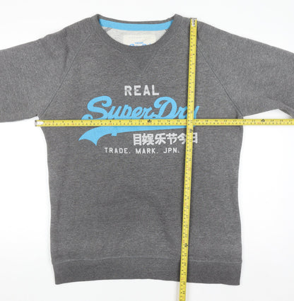 Mens UK Size L Superdry Grey Pullover Sweatshirt