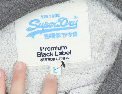Mens UK Size L Superdry Grey Pullover Sweatshirt