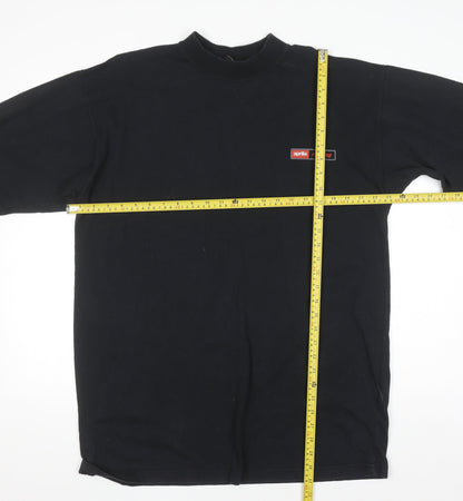Aprilia Racing Men's Black Cotton Long Sleeve High Neck Top L