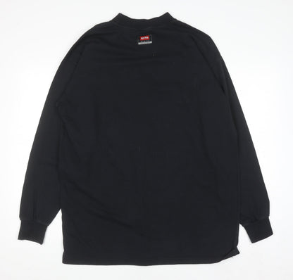 Aprilia Racing Men's Black Cotton Long Sleeve High Neck Top L