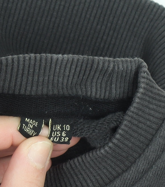 Womens UK Size 10 Superdry Black Pullover Sweatshirt