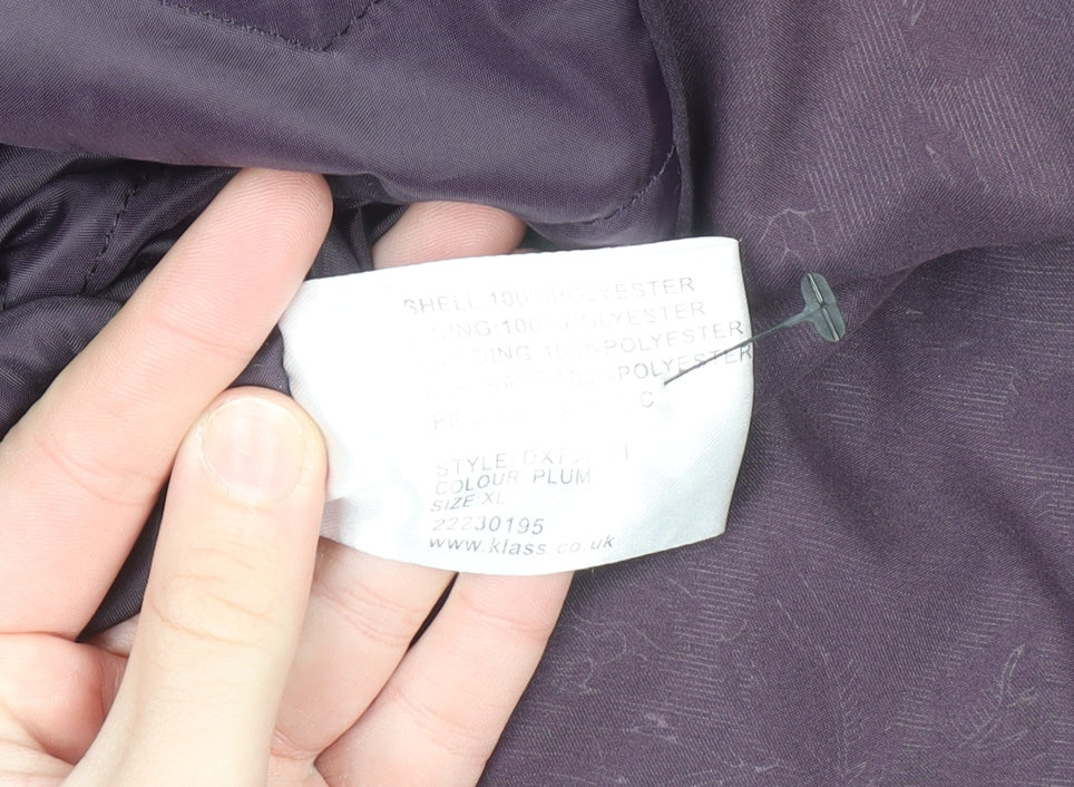 Womens UK Size XL Klass Purple Overcoat