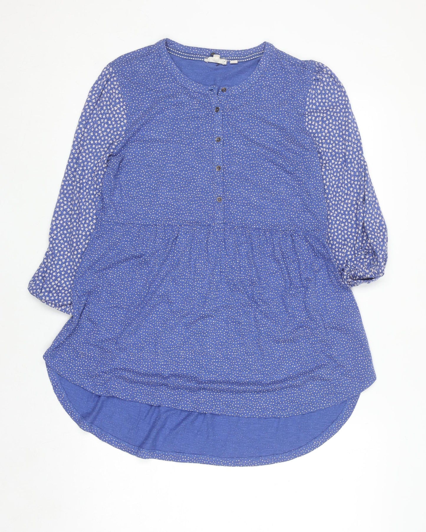 Womens UK Size 10 Fat Face Blue Tunic Blouse