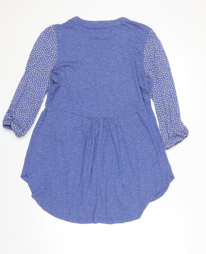 Womens UK Size 10 Fat Face Blue Tunic Blouse