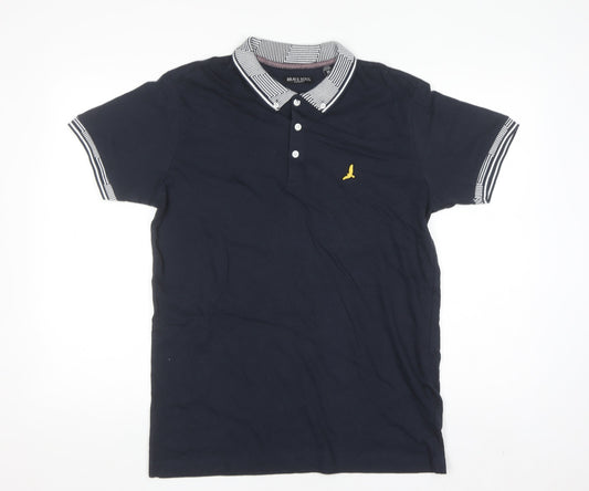 Brave Soul Men's Blue Short Sleeve Polo Shirt Size M