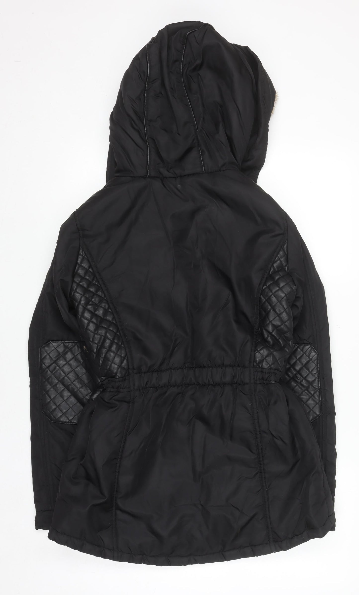 Womens UK Size 12 Zara Black Parka Coat