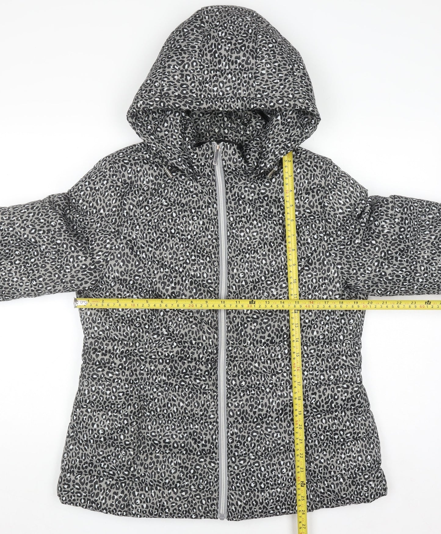 Womens UK Size 14 F&F Grey Puffer Jacket