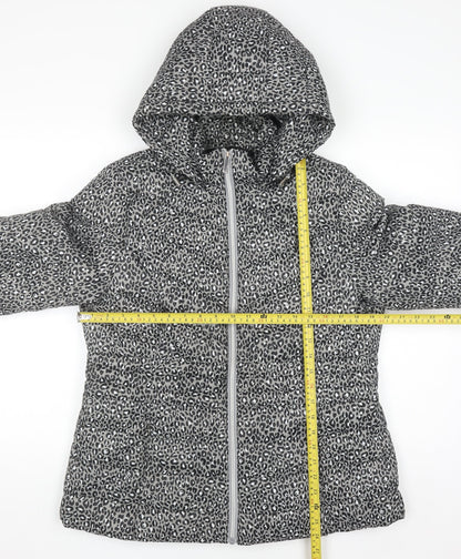 Womens UK Size 14 F&F Grey Puffer Jacket