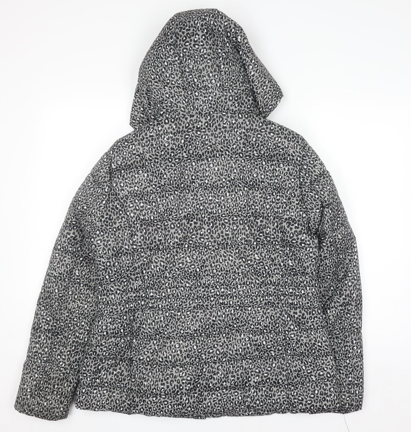 Womens UK Size 14 F&F Grey Puffer Jacket