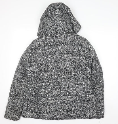 Womens UK Size 14 F&F Grey Puffer Jacket