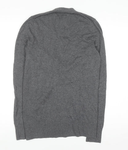 Abercrombie & Fitch Women's Grey Cardigan M V-Neck Knit Jumper