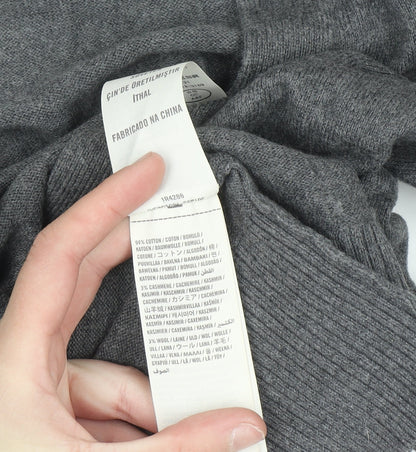 Abercrombie & Fitch Women's Grey Cardigan M V-Neck Knit Jumper