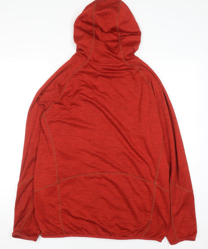 Mens UK Size L Technicals Red Full Zip Hoodie