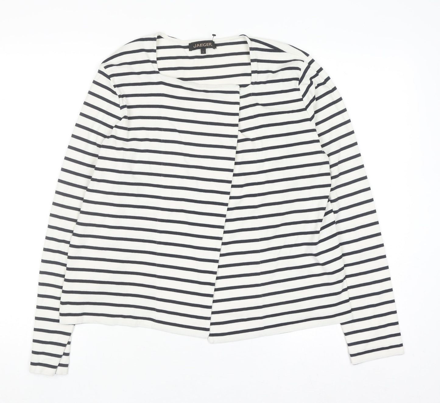 Womens UK Size L Jaeger White Cardigan Jumper
