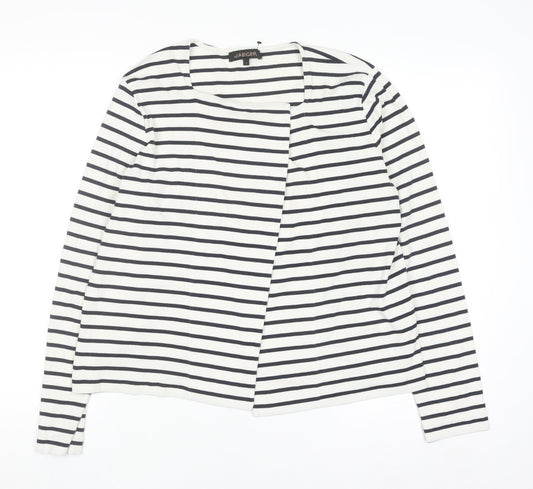 Womens UK Size L Jaeger White Cardigan Jumper