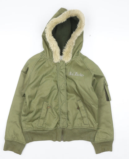 Girls UK Size 10 Years Ted Baker Green Bomber Jacket