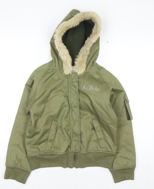 Girls UK Size 10 Years Ted Baker Green Bomber Jacket