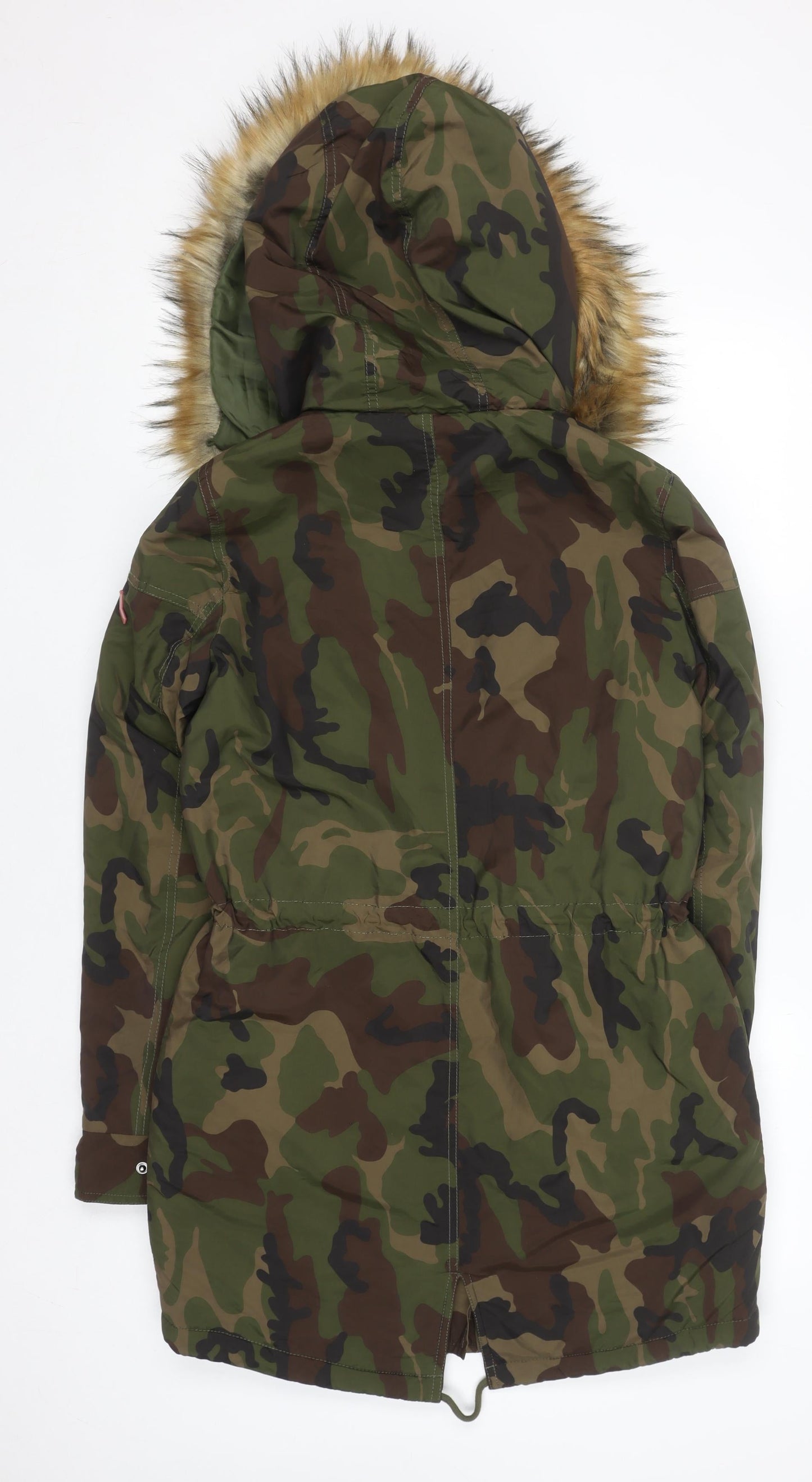 Womens UK Size S Only Green Parka Coat