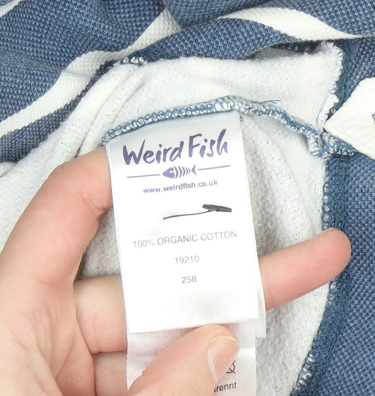 Womens UK Size 10 Weird Fish Blue Pullover Sweatshirt