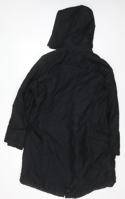 Womens UK Size L Marks and Spencer Black Parka Coat