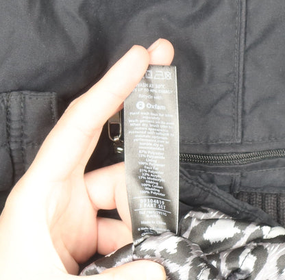 Womens UK Size L Marks and Spencer Black Parka Coat