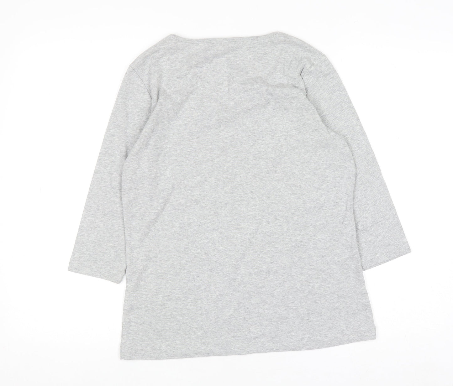 Womens UK Size 12 Lakeland Grey Basic T-Shirt