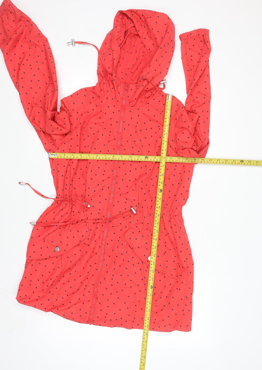 Womens UK Size 10 Papaya Weekend Red Anorak Coat