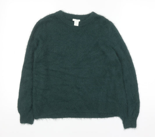 Womens UK Size XS H&M Green Pullover Jumper