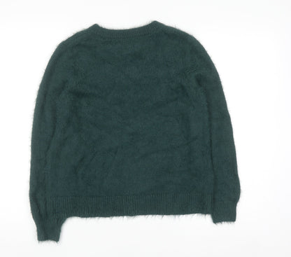 Womens UK Size XS H&M Green Pullover Jumper