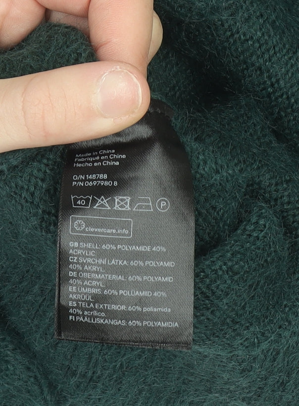 Womens UK Size XS H&M Green Pullover Jumper