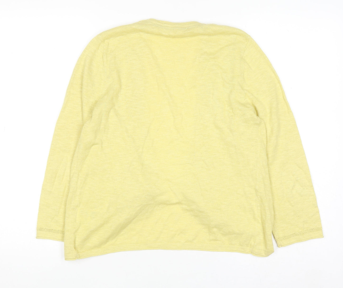 Womens UK Size 8 White Stuff Yellow Cardigan Jumper