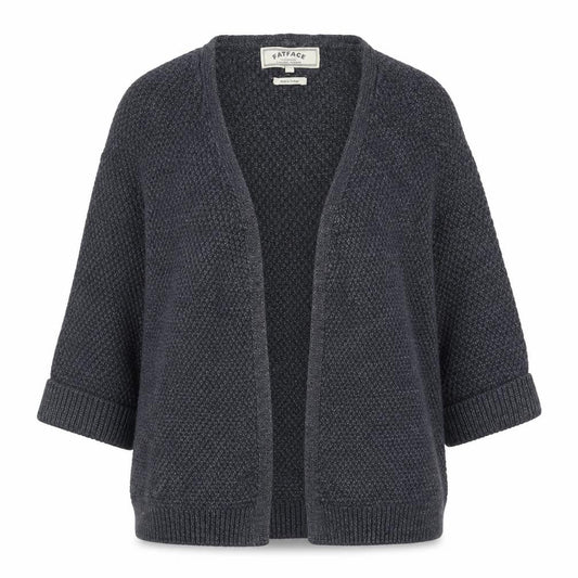FatFace Women's Blue Knit Open Front Cardigan Size 12
