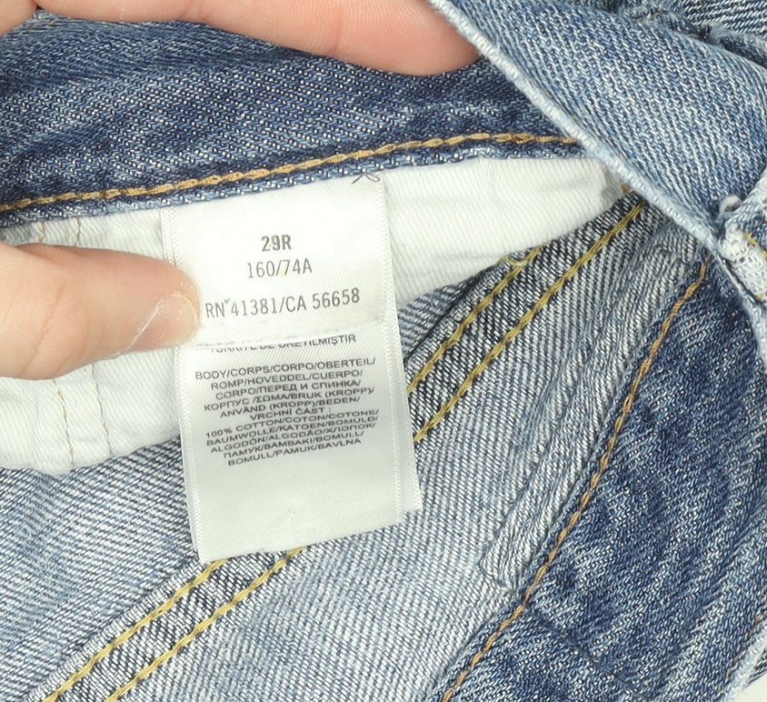 Womens UK Size 29R Polo Regular Fit Jeans Blue Trousers