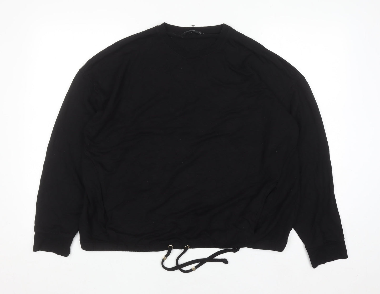 Womens UK Size 20 F&F Black Basic T-Shirt