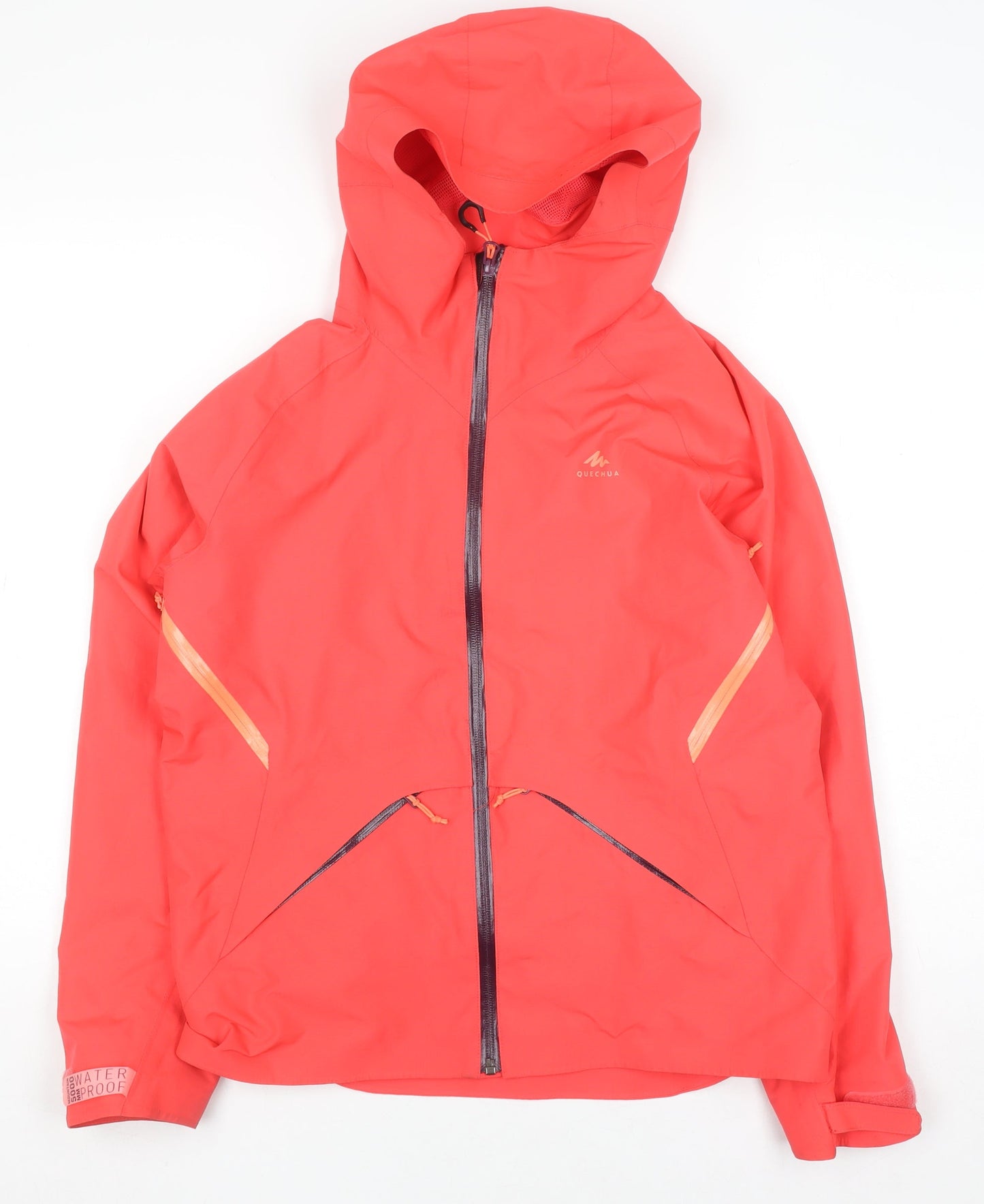 Quechua Girls Pink Waterproof Hooded Rain Coat Jacket 12-13 Years