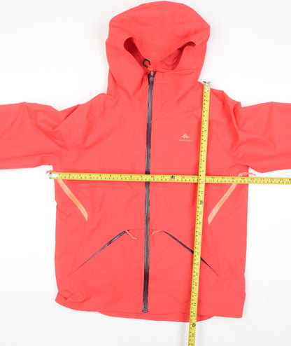 Quechua Girls Pink Waterproof Hooded Rain Coat Jacket 12-13 Years