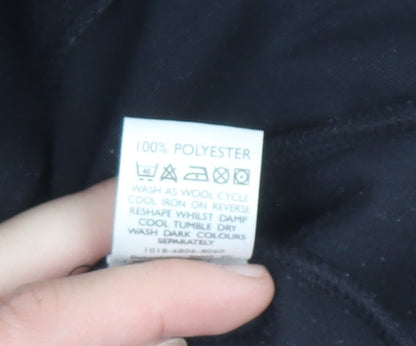 Anne Brooks Petite Black Fleece Zip Waistcoat Women's Size 10