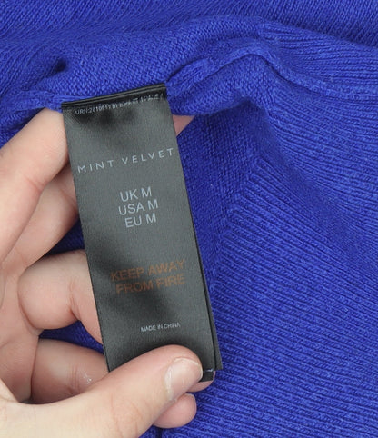 Womens UK Size M Mint Velvet Blue Pullover Jumper