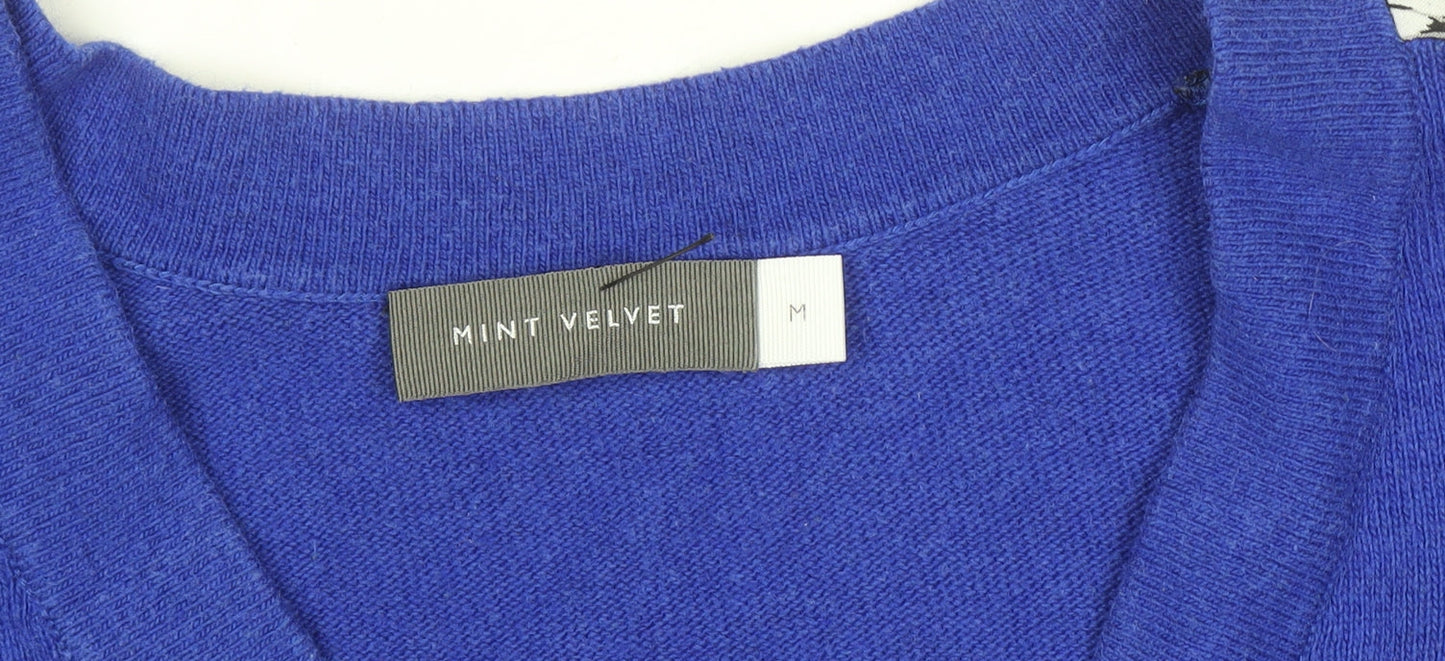 Womens UK Size M Mint Velvet Blue Pullover Jumper