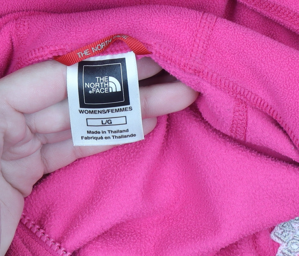Womens UK Size L The North Face Pink Full Zip Hoodie
