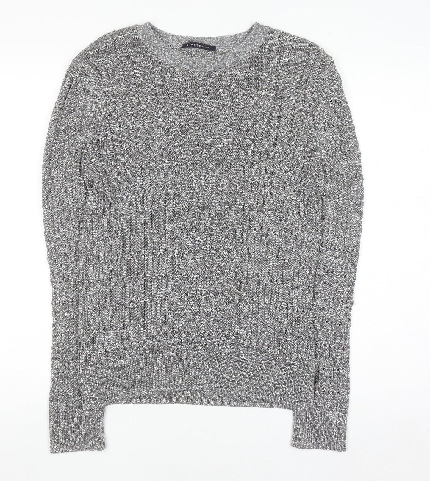 Womens UK Size 18 Marks and Spencer Silver Pullover Jumper