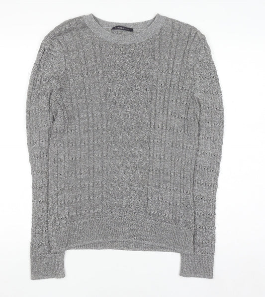 Womens UK Size 18 Marks and Spencer Silver Pullover Jumper