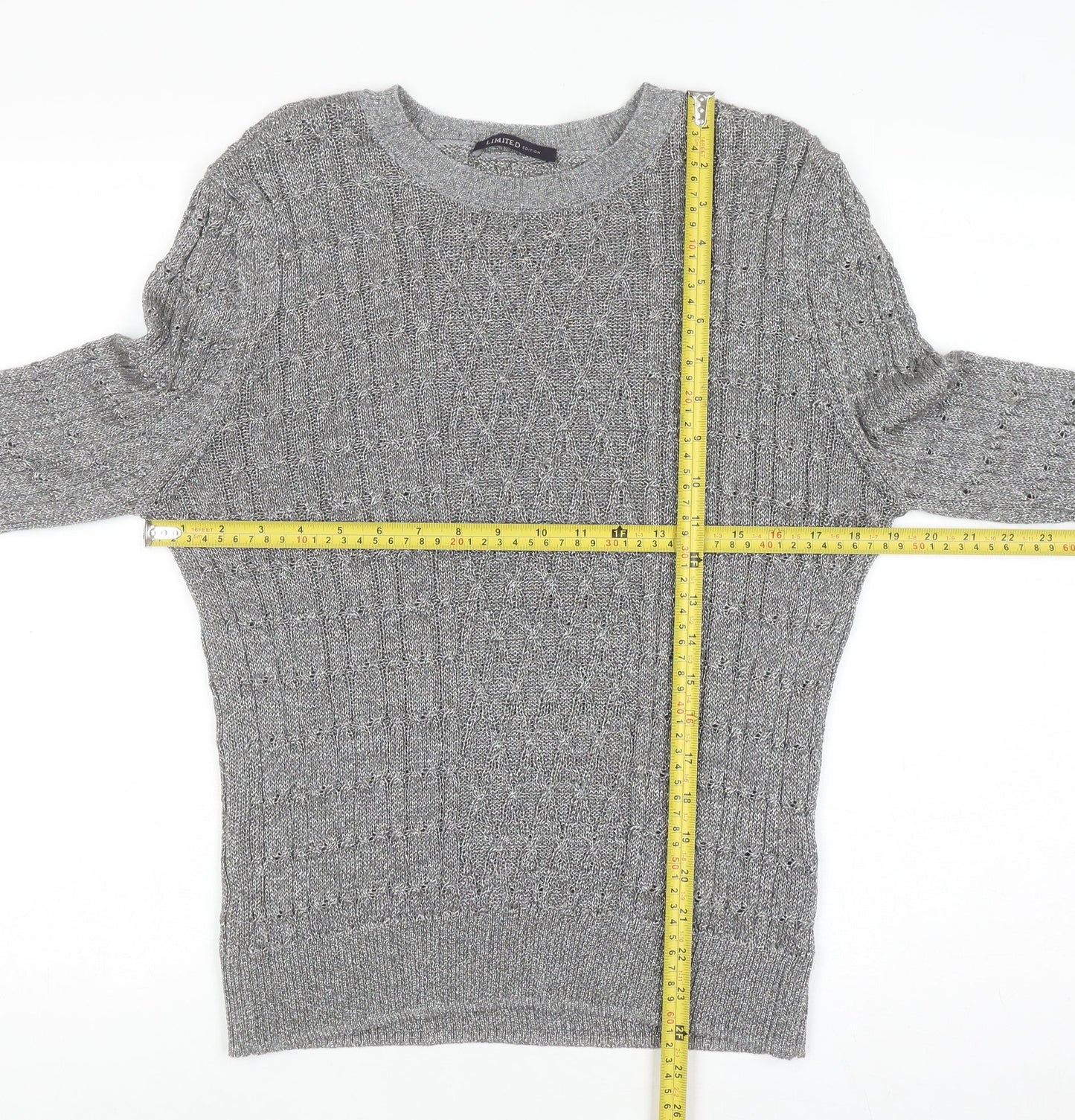 Womens UK Size 18 Marks and Spencer Silver Pullover Jumper