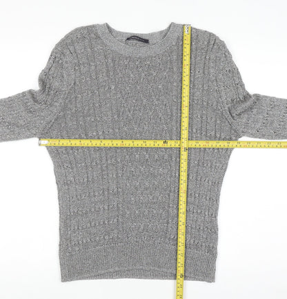 Womens UK Size 18 Marks and Spencer Silver Pullover Jumper