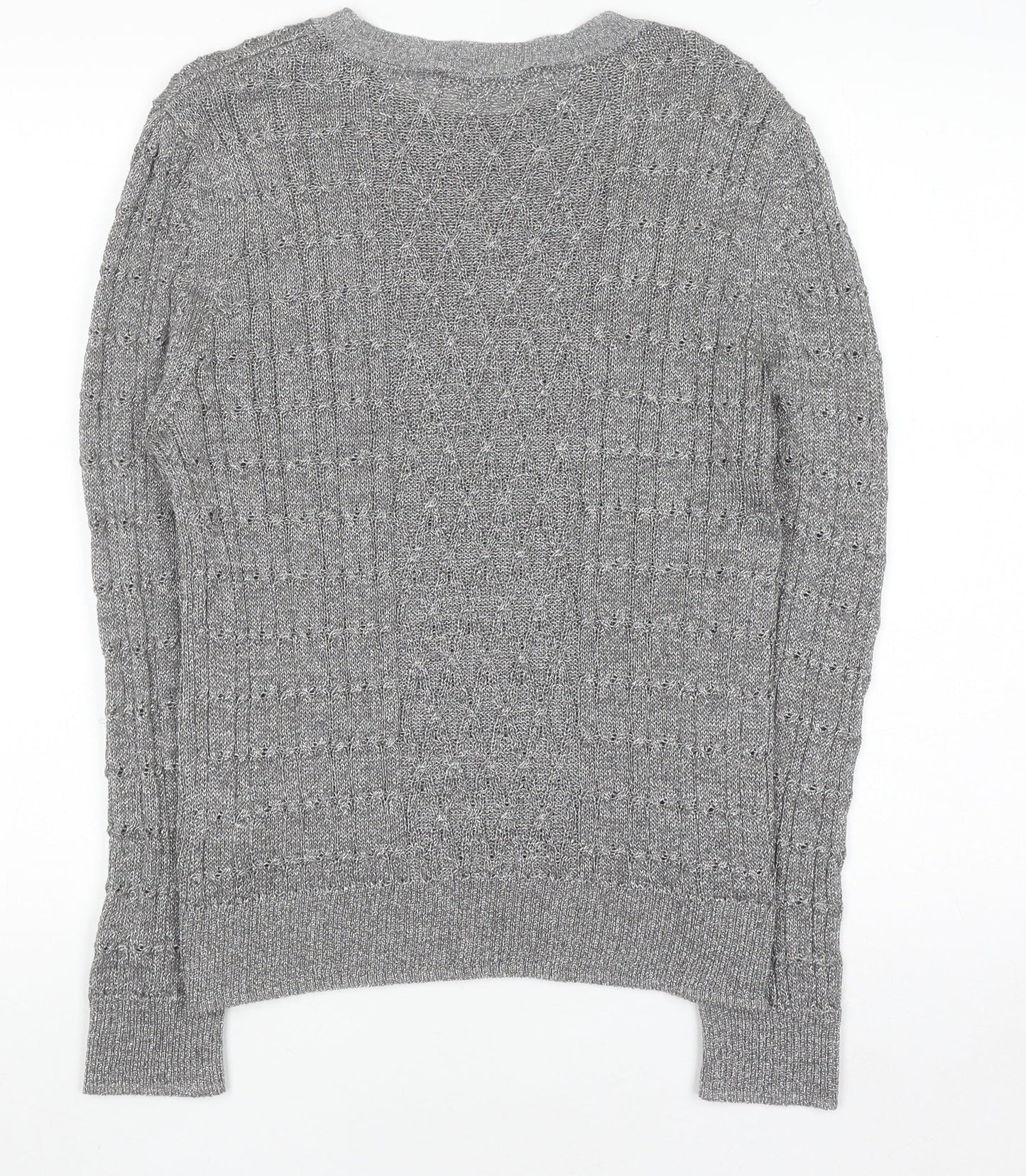 Womens UK Size 18 Marks and Spencer Silver Pullover Jumper