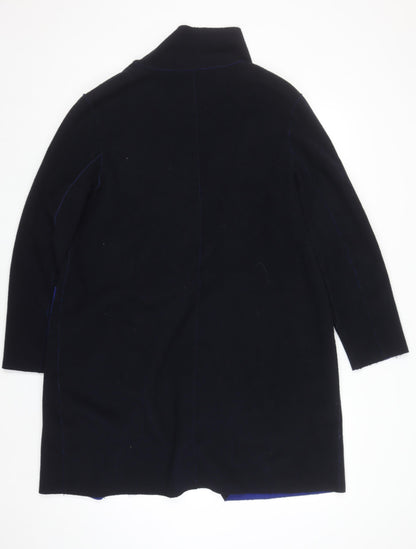 Marks and Spencer Women's Black Wool Blend Mid-Length Coat UK 14